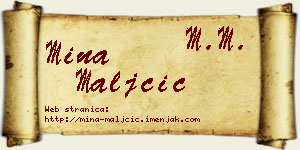 Mina Maljčić vizit kartica